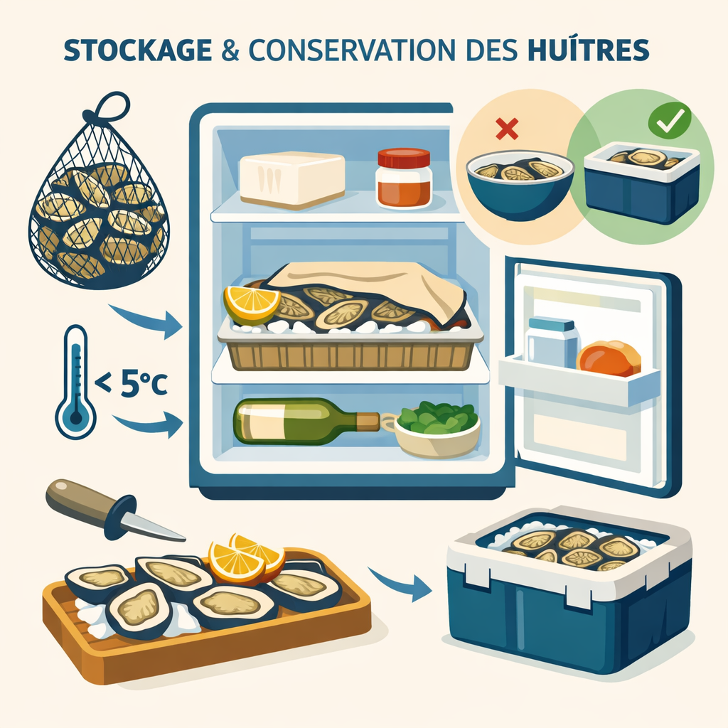 la conservation des huitres